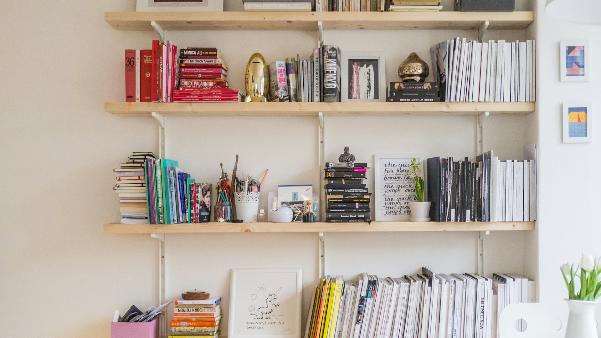 books on shelf