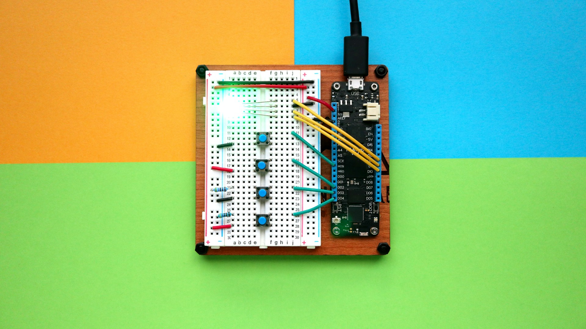 white and black circuit board